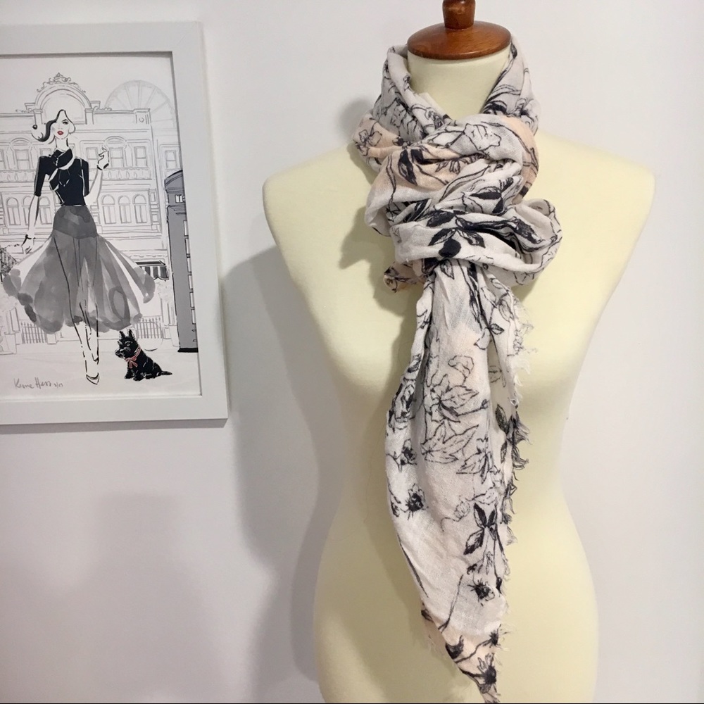 Black,white, & Pink Scarf